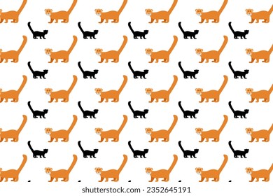 Flaches mongoose Mammal Animal Muster Hintergrund, kann für Geschäftsdesigns, Präsentationen oder alle geeigneten Designs verwendet werden.