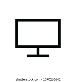 flat monitor icon symbol sign, vector, eps 10