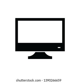 flat monitor icon symbol sign, vector, eps 10
