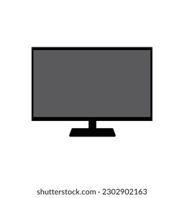 Flat monitor icon symbol vector Illustration.