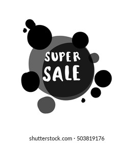 Flat monochrome circle design big sale stickers. Vector illustrations for online shopping, product promotions, website and mobile website badges, ads, print material.