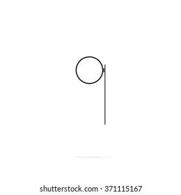 Flat monocle icon.