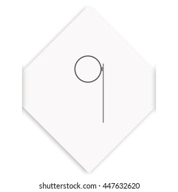 Flat monocle icon.