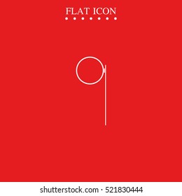 Flat monocle icon.