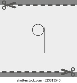 Flat monocle icon.