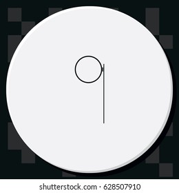 Flat monocle icon.