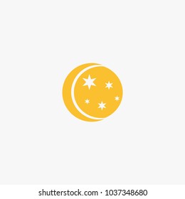 Flat Moon Icon.