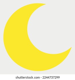 Flat Moon Icon Vector illustration