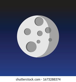 Flat moon with no lighting