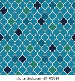 Flat moroccan seamless pattern, vector illustration