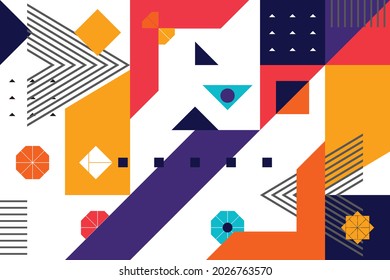 Flat mosaic background. Geometric background