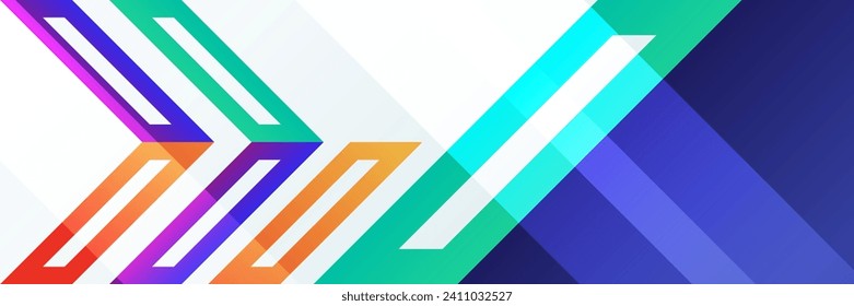Flat mosaic banner background with geometric shapes