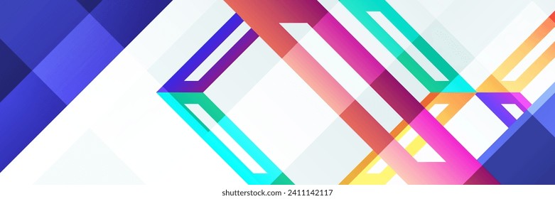 Fondo de banner de mosaico plano con formas geométricas
