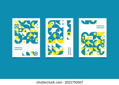 flat mosaic cover collection vector illustration eps10