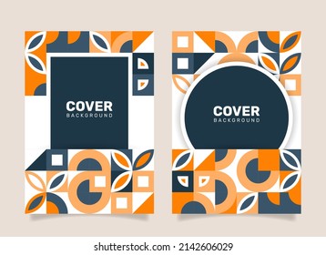 Fondo de la plantilla de cubierta de mosaico plano. - Vector.