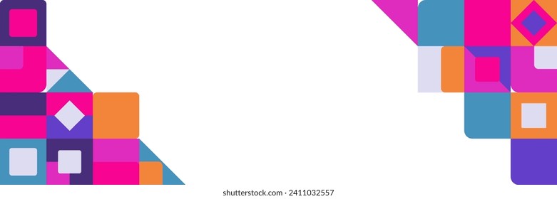 Fondo geométrico del banner de mosaico plano