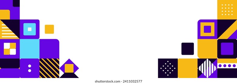 Flat mosaic geometric banner background