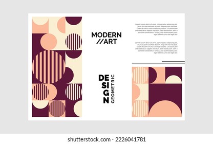 Flat mosaic Trifold brochure Template