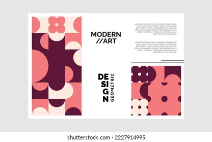 Flat mosaic Trifold brochure Template
