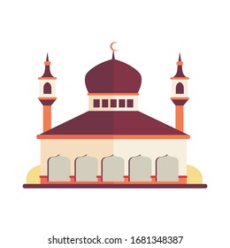 Flat mosque graphic vector. Fit for your islamic content