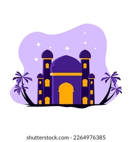 flat mosque illustration good to use for clip art