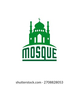 Ein flaches Moschee Symbol Design 