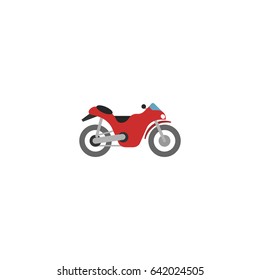 Flat Motorcycle Element. Vector Illustration Of Flat Motorbike Isolated On Clean Background. Can Be Used As Motorcycle, Motorbike And Bike Symbols.