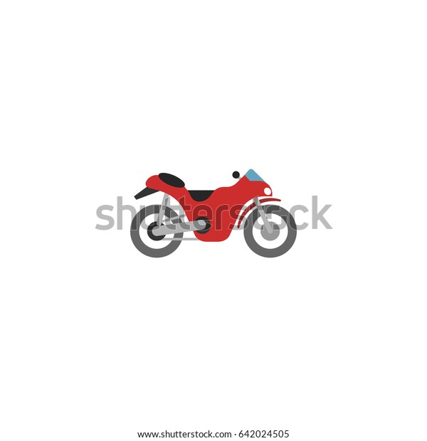 Flat Motorcycle Element. Vector Illustration Of\
Flat Motorbike Isolated On Clean Background. Can Be Used As\
Motorcycle, Motorbike And Bike\
Symbols.