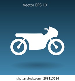 Flat motorcycle icon