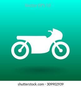 Flat motorcycle icon
