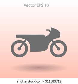 Flat motorcycle icon