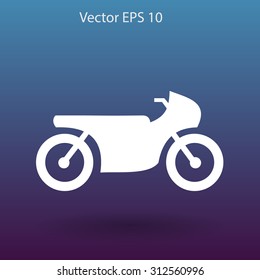 Flat motorcycle icon
