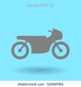 Flat motorcycle icon