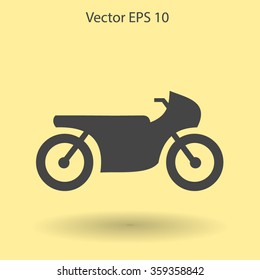 Flat motorcycle icon