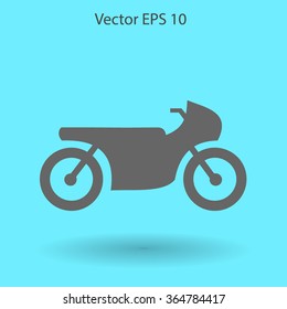 Flat motorcycle icon