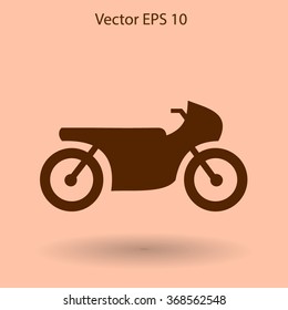 Flat motorcycle icon