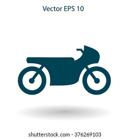 Flat motorcycle icon