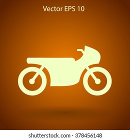 Flat motorcycle icon