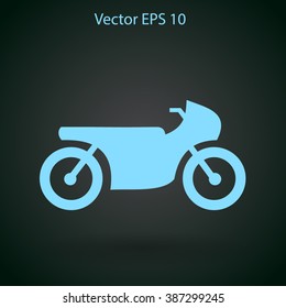 Flat motorcycle icon