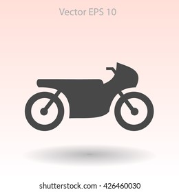 Flat motorcycle icon