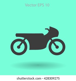 Flat motorcycle icon