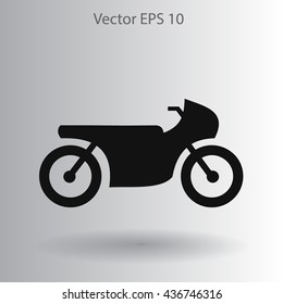 Flat motorcycle icon