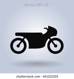 Flat motorcycle icon