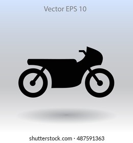 Flat motorcycle icon