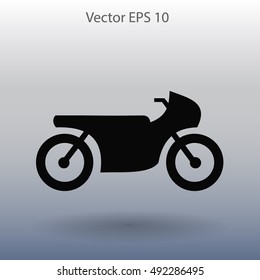 Flat motorcycle icon