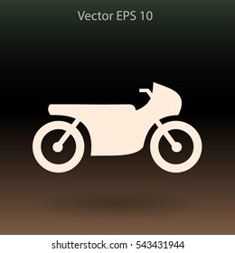 Flat motorcycle icon