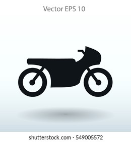 Flat motorcycle icon