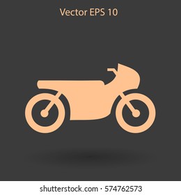 Flat motorcycle icon
