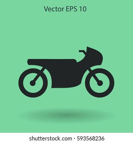 Flat motorcycle icon