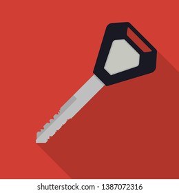 Flat Motorcycle Key with Longshadow